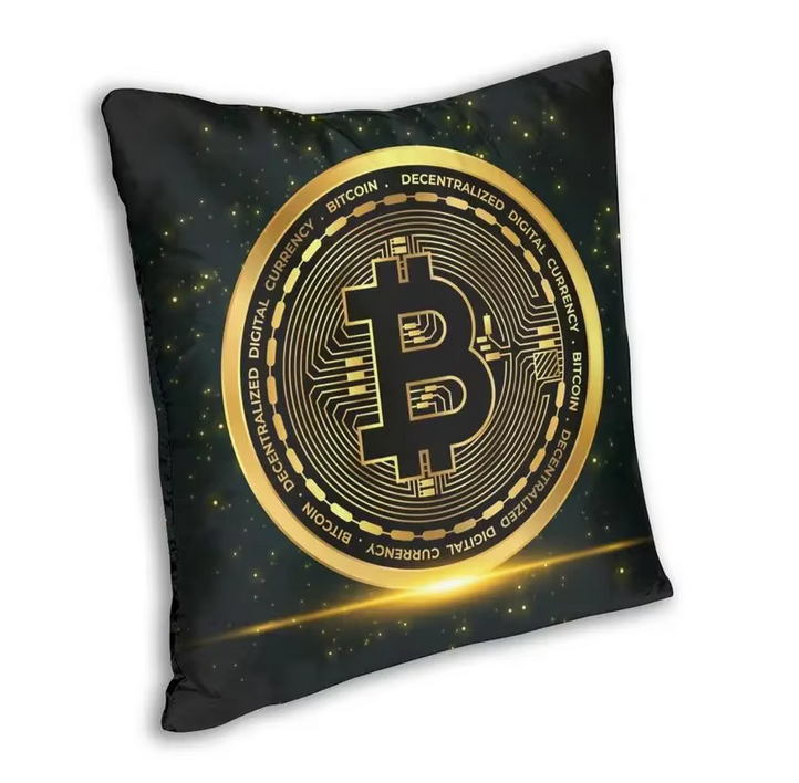 Bitcoin Crypto Crypto Currency Throw Pillow Cover Home Decorative