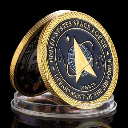 United States Space Force Challenge Coin And Heros Valor Prayer