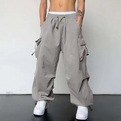 Oversized Carga Parachute Pants Men