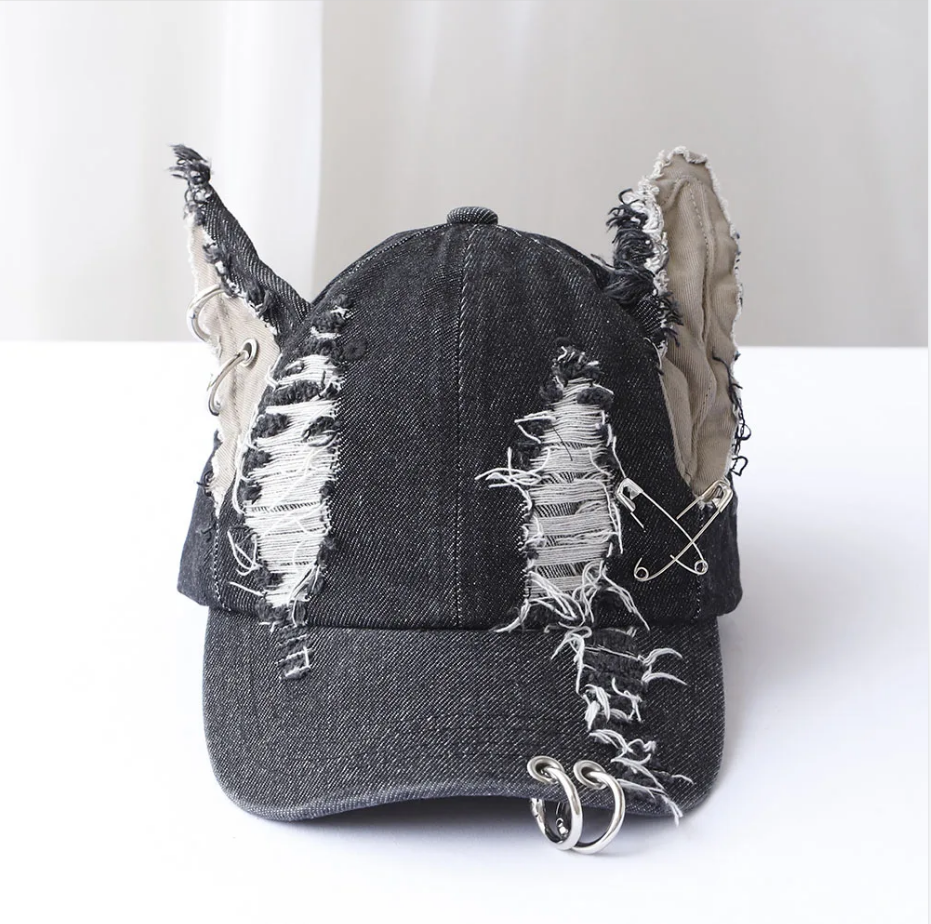 Graffiti Jeans Rabbit Ears Cowboy Baseball Hat Hip Hop