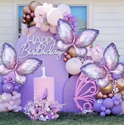 Purple Butterfly Balloons Garland Arch Set Decoration