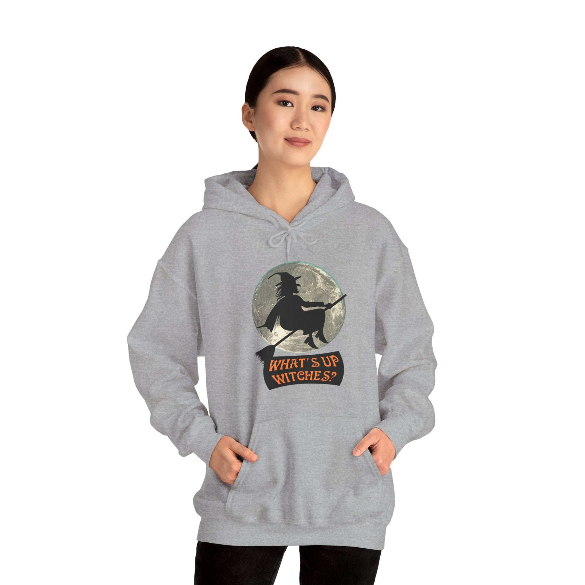 What Up Witches Hooded Sweatshirt - DUGO