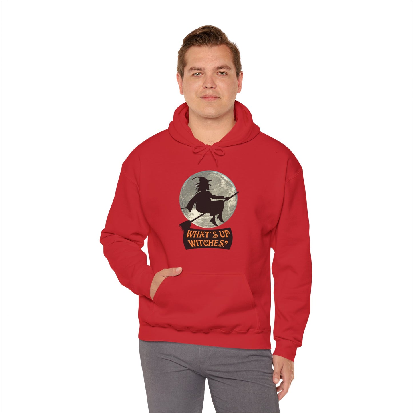 What Up Witches Hooded Sweatshirt - DUGO