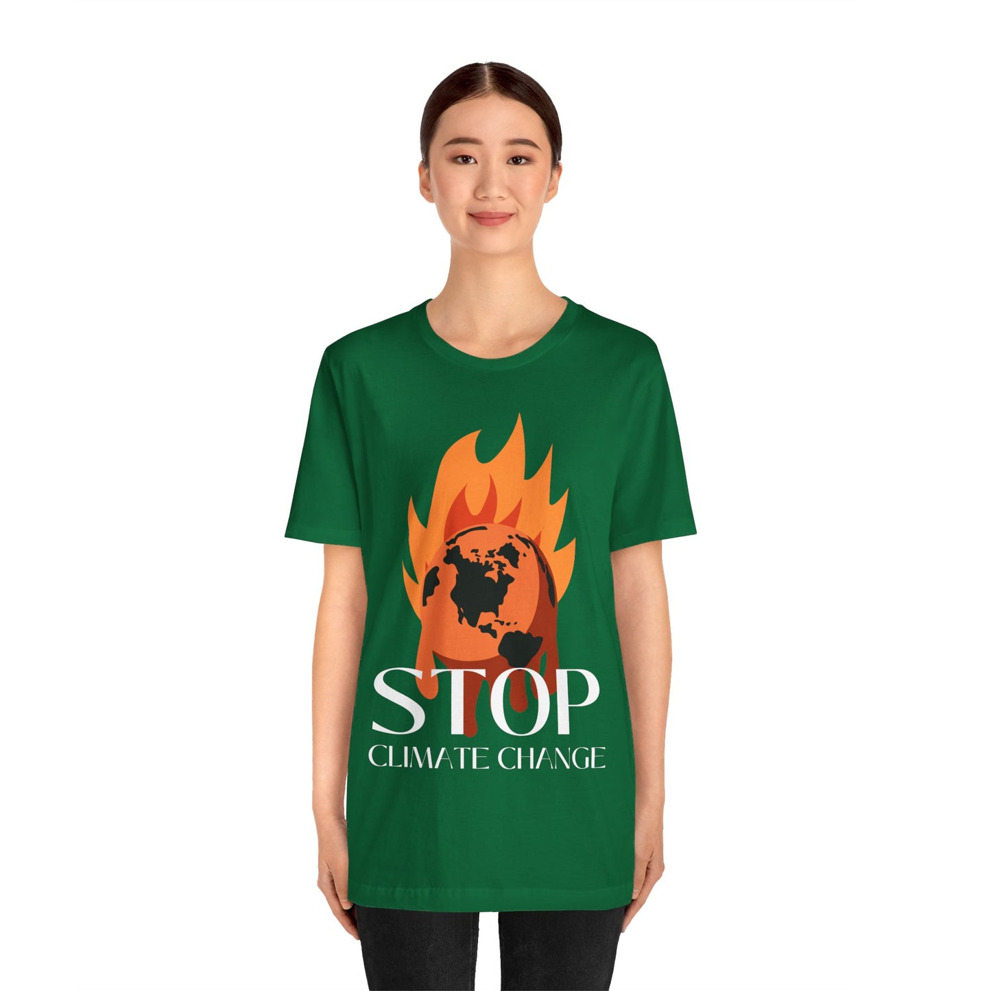 Stop Climate Change Short Sleeve Tshirt - DUGO