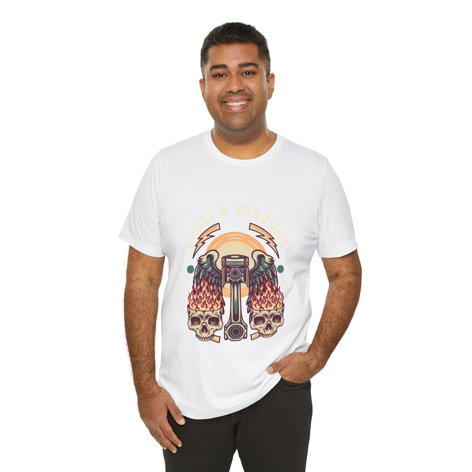 Skull Pistone Short Sleeve Tshirt - DUGO