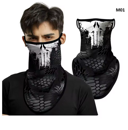 Half Mask Riding Halloween Neck Gaiter Biker Bandana Windproof