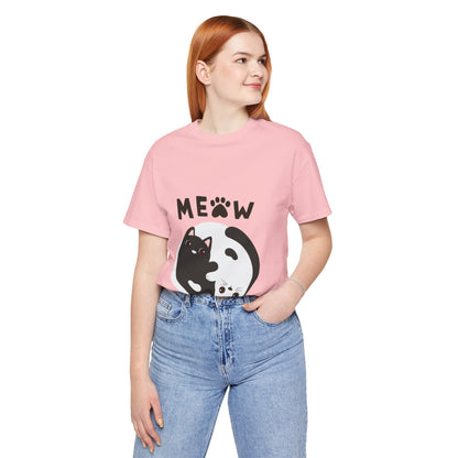 Meow Cat Short Sleeve Tshirt Fashion - DUGO