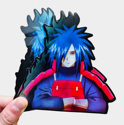 Anime Naruto Sticker 3D Gradient Madara Susanoo Stickers Creative Car Sticker