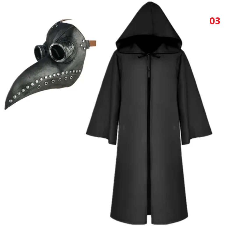 Plague Doctor Costume Hooded Cloak Halloween Cosplay Costume