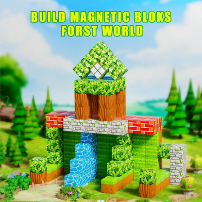 Magnetic Blocks Toy Build Mine Magnet World Set