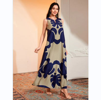 Women Summer Boho Vintage Maxi Dress