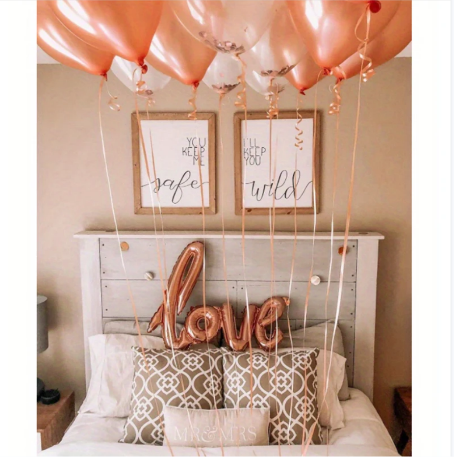 Bride Banner Rose Gold Champagne Bottle Baloons Bridal Shower Balloon