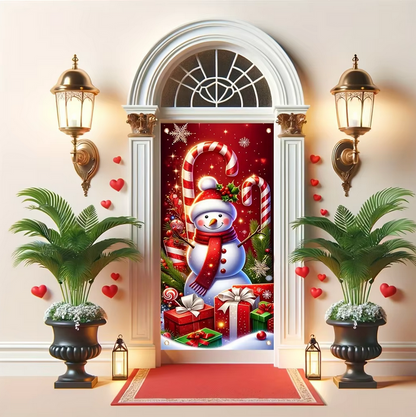 Snowman Door Banners Festive Christmas And New Year Hanging Decorations