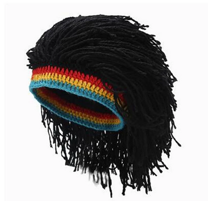 Rasta Wig Beanie MenCaps Hip Hop Cap Handmade