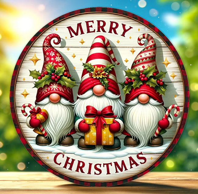 Round Sign Creative Decorative Xmas