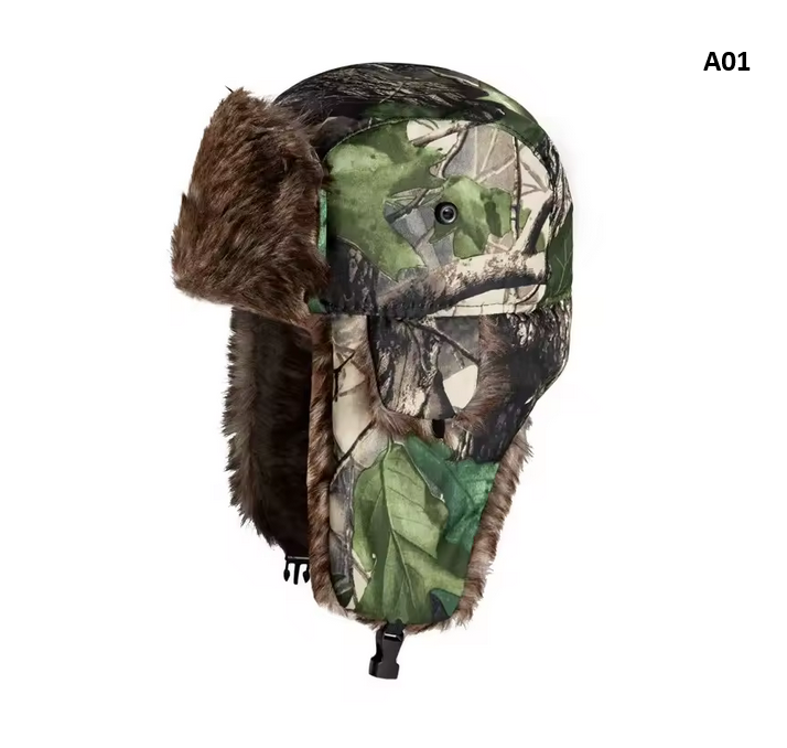 Camouflage Bomber Hats Trapper Aviator Trooper Ear Protection