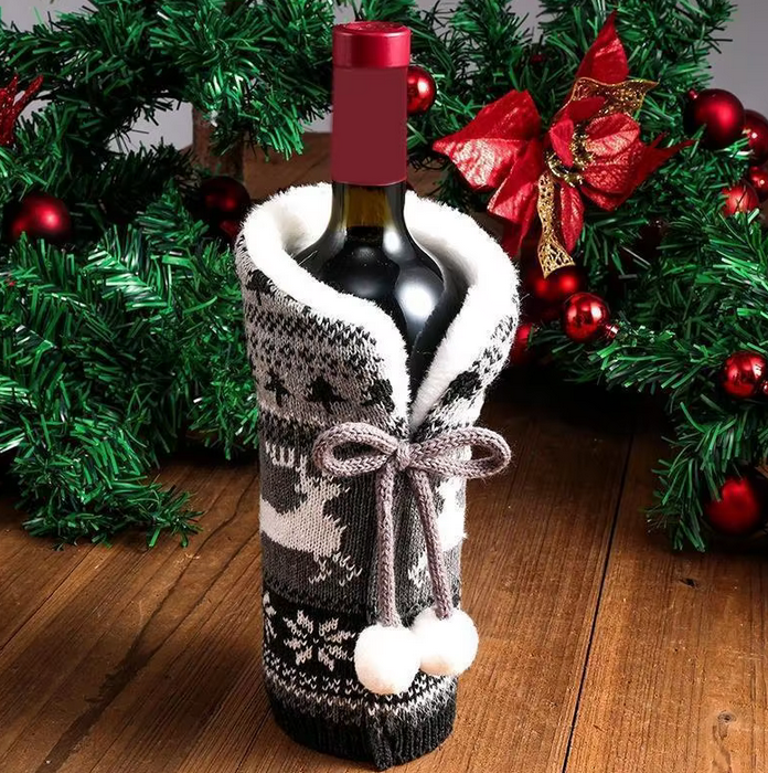 Christmas Wine Bottle Cover Decorations For Home Christmas Ornament Xmas Gifts