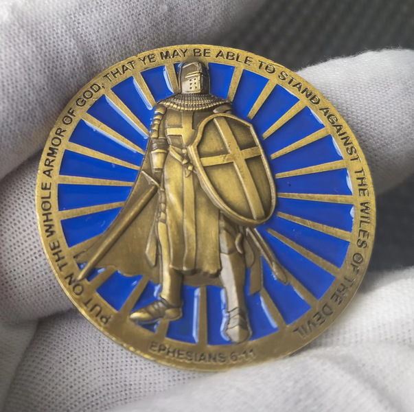 Full Armor Of God Spiritual Warrior Challenge Coin