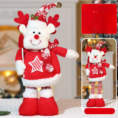 Cute Telescopic Doll Christmas Decoration Cartoon Knitted Christmas