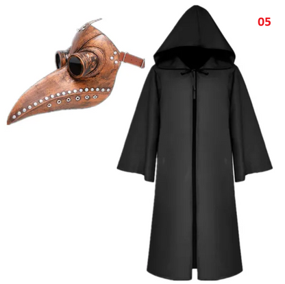 Plague Doctor Costume Hooded Cloak Halloween Cosplay Costume