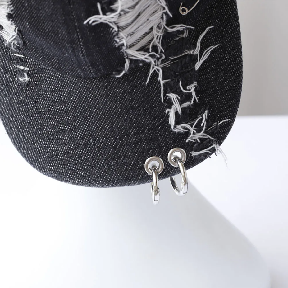 Graffiti Jeans Rabbit Ears Cowboy Baseball Hat Hip Hop