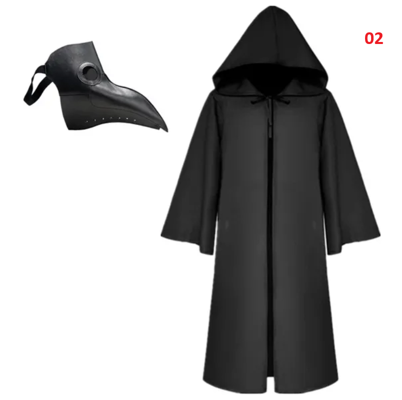 Plague Doctor Costume Hooded Cloak Halloween Cosplay Costume