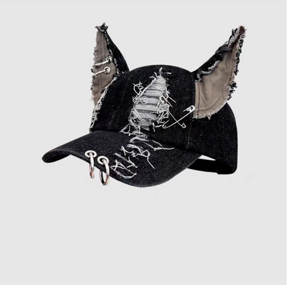 Graffiti Jeans Rabbit Ears Cowboy Baseball Hat Hip Hop