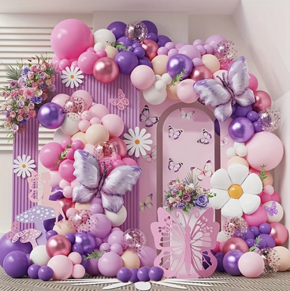 Butterfly Themed Balloon Arch Wreath Kit