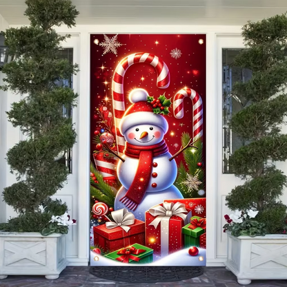 Snowman Door Banners Festive Christmas And New Year Hanging Decorations