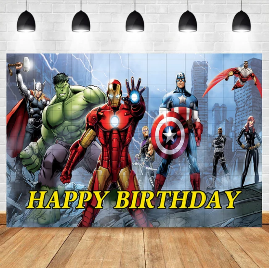 Backgrounds For Kids Birthday Party Marvel Decor