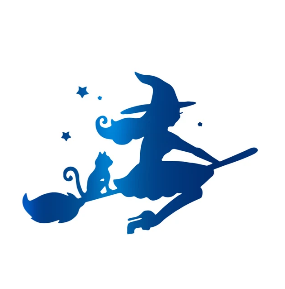 Creative Witch Car Decal Waterproof Car Sticker Scratch Cover