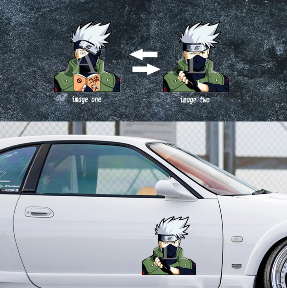 Naruto Hatake Kakashi Anime Figure Motion Stickers Car Sticker