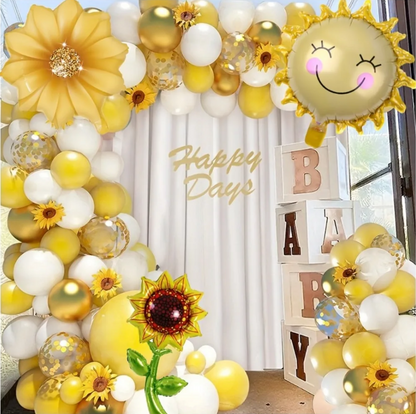 Sunflower Yellow Balloon Garland Set Is Perfect For Birthday