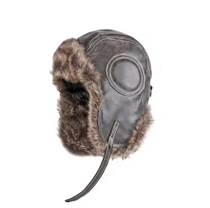 Hat Trapper Aviator Trooper Earflap Warm Faux Fur Leather Waterproof