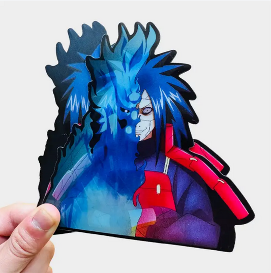 Anime Naruto Sticker 3D Gradient Madara Susanoo Stickers Creative Car Sticker