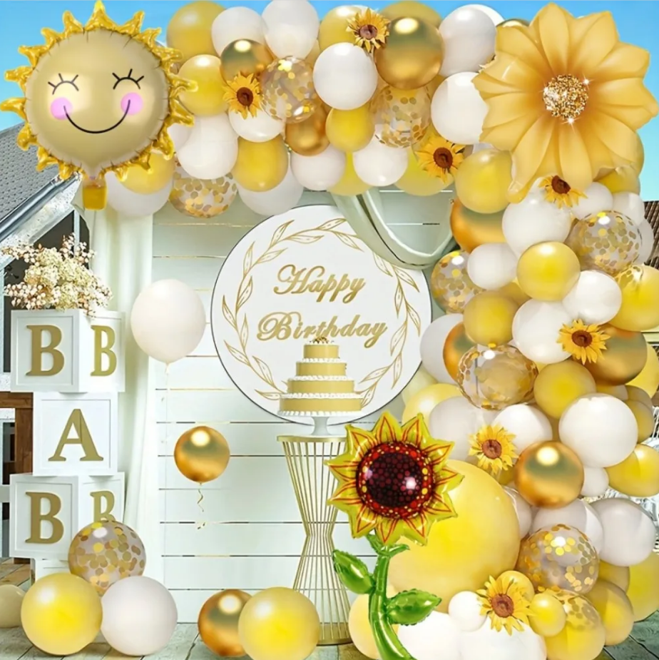 Sunflower Yellow Balloon Garland Set Is Perfect For Birthday