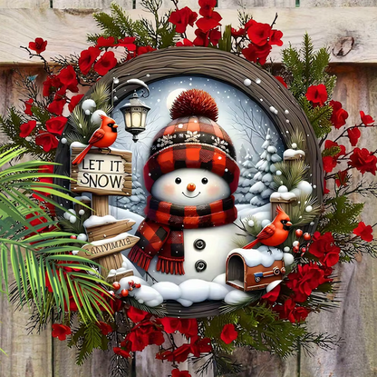 Round Sign For Front Door Wall Hanging Decor Ideal Xmas