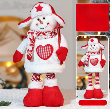 Cute Telescopic Doll Christmas Decoration Cartoon Knitted Christmas