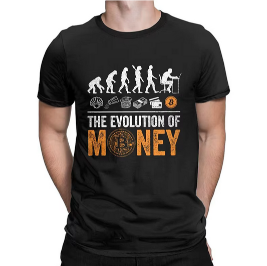 Tshirt Bitcoin Evolution Of Money BTC Crypto