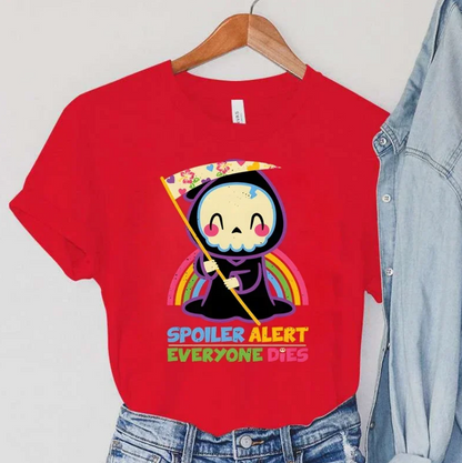 Tshirts Skull Women Cartoon Rainbow