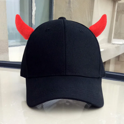 Hat Men Horned Devil Earwarmers Spring Fall Fashion