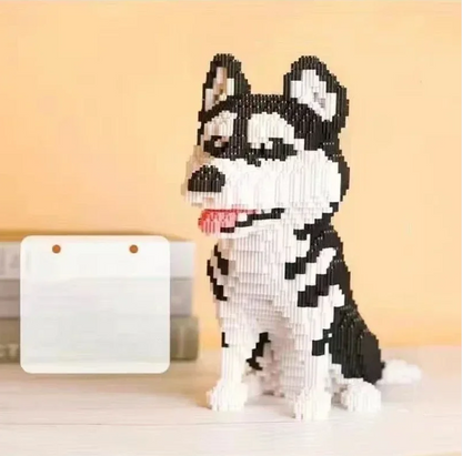 Animal Building Blocks Mini Dog Husky Pet - DUGO