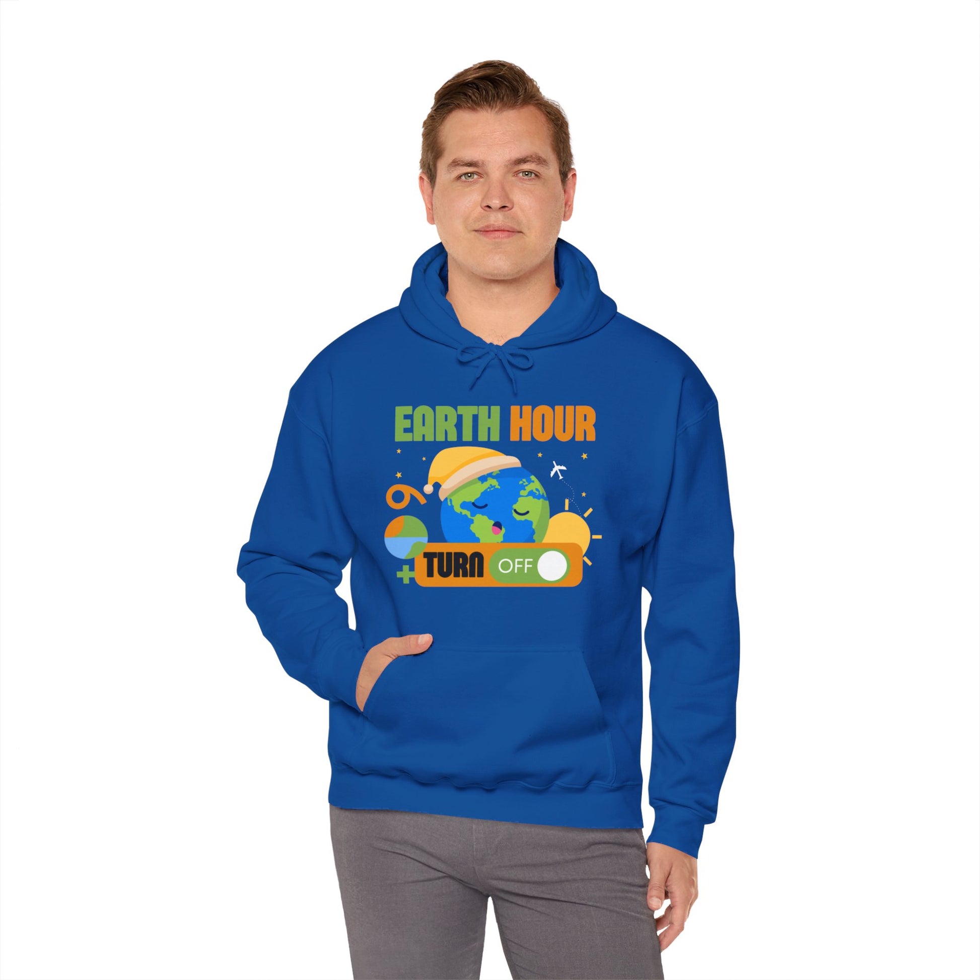 Earth Hour Hooded Sweatshirt Fashion - DUGO