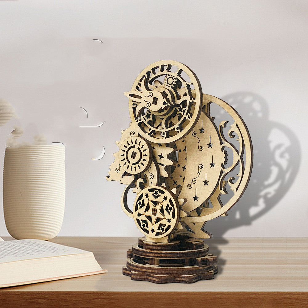 Mechanical Punk Clock Wooden Three Dimensional Puzzle - DUGO