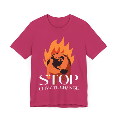 Stop Climate Change Short Sleeve Tshirt - DUGO