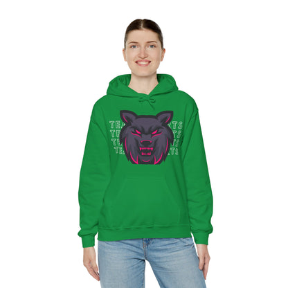 Team Sports Wolf Head Hooded Sweatshirt - DUGO