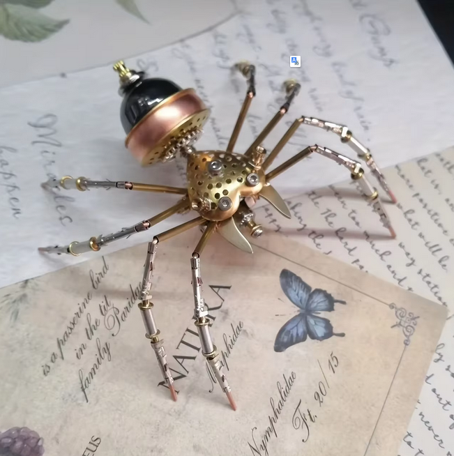 Steampunk Mechanical Jumping Spider Puzzle