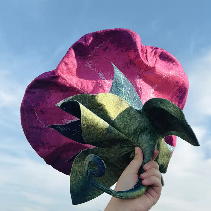 Halloween Witch Hat Cute Felt Flower Hat for Cosplay