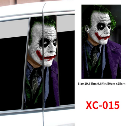 Car Joker Stickers Auto Bpillar Vinyl Decals Waterproof Car Cartoon Cover Scratches Decor