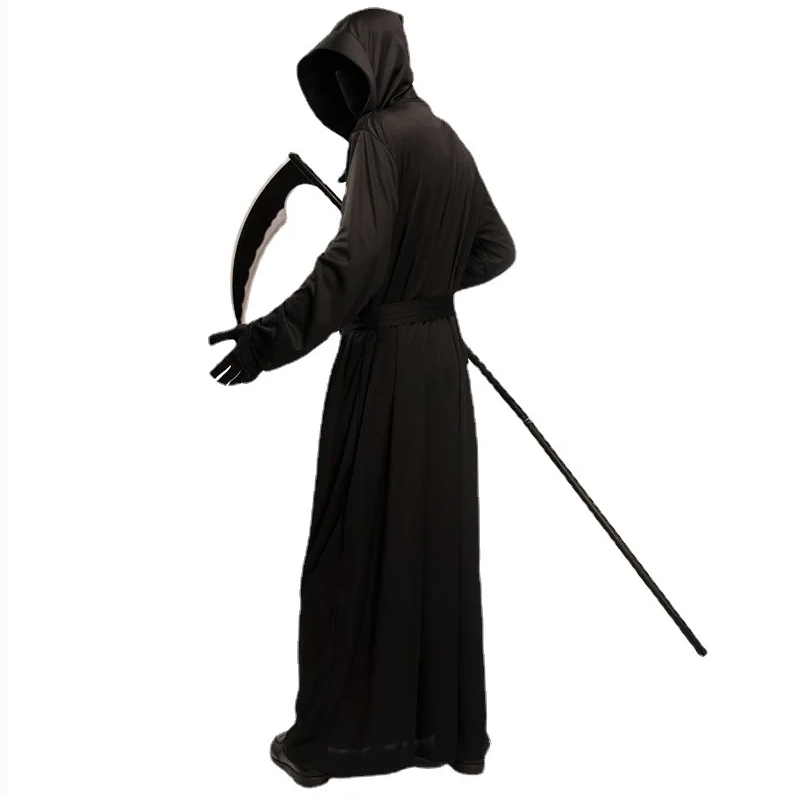 Halloween Bodysuit Horror Death Cosplay Black Cloak Costume